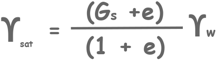 image : saturated unit weight of soil