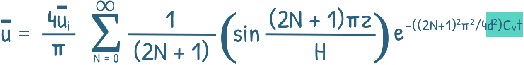 image : Solution to terzaghi consolidation equation